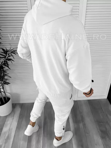 Trening barbati alb pantaloni + hanorac K020 x5